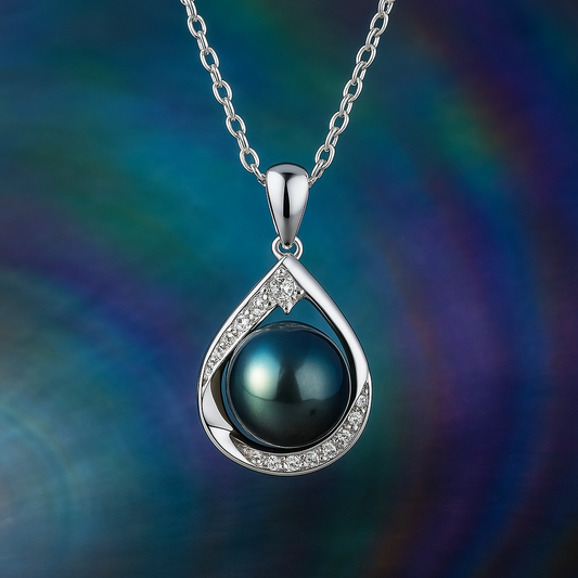 Aurora Tahitian Teardrop Necklace